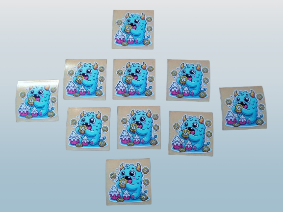 Little Monster Bitcoin Sticker